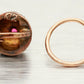 Antique Art Nouveau Ruby Ornate Sphere Drop Dangle Earrings - 14k Rose Gold