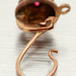 Antique Art Nouveau Ruby Ornate Sphere Drop Dangle Earrings - 14k Rose Gold