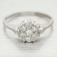 Antique Art Deco 0.30ctw Cluster Hexagon Style Diamond Ring - 14k White Gold