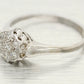 Antique Art Deco 0.30ctw Cluster Hexagon Style Diamond Ring - 14k White Gold