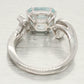 Comete 3ct Aquamarine Cocktail Ring - Diamond Accents - 18k White Gold Setting
