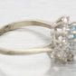 Vintage 1.15ct Aquamarine & Diamond Cocktail Ring - 14k White Gold Split Shank