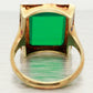 Antique Art Deco Foliage Rectangular Emerald Ring - 14k Yellow & White Gold