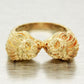 Zolotas Heritage Double Lion Head Ring - Solid 18k Yellow Gold - Size 5.50