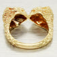 Zolotas Heritage Double Lion Head Ring - Solid 18k Yellow Gold - Size 5.50