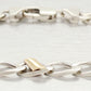Tiffany & Co. 925 Sterling Silver & 18K Yellow Gold Chain Bracelet 7.50" w/ Box