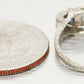 Antique Art Deco 0.30ct Diamond & Sapphire Band Ring - 18k White Gold