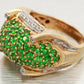 John C Rinker Tsavorite Cluster Band -  14k Yellow Gold JCR Ring