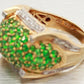 John C Rinker Tsavorite Cluster Band -  14k Yellow Gold JCR Ring