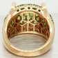 John C Rinker Tsavorite Cluster Band -  14k Yellow Gold JCR Ring