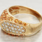 Le Vian Orange Sapphire & Diamond Asymmetrical Band -  14k Yellow Gold Ring