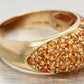 Le Vian Orange Sapphire & Diamond Asymmetrical Band -  14k Yellow Gold Ring