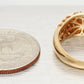 Le Vian Orange Sapphire & Diamond Asymmetrical Band -  14k Yellow Gold Ring
