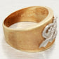 Joel McFadden Gold Dragon Ring - 14k Yellow & White Gold Band - Size 9