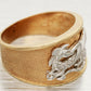 Joel McFadden Gold Dragon Ring - 14k Yellow & White Gold Band - Size 9