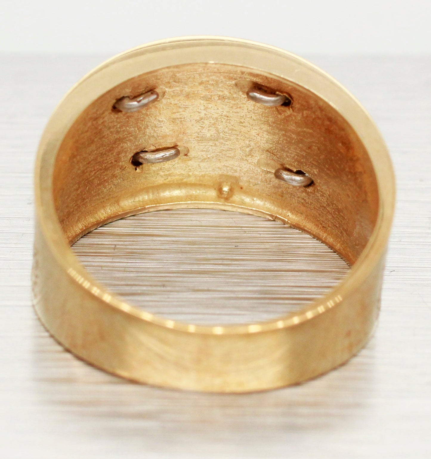 Joel McFadden Gold Dragon Ring - 14k Yellow & White Gold Band - Size 9