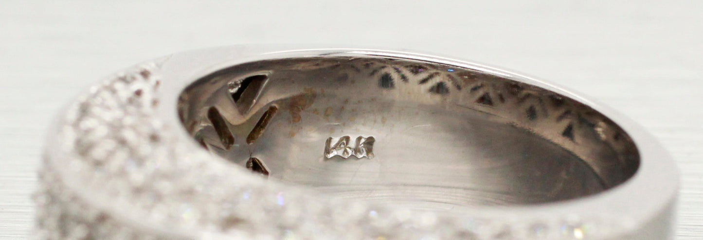 Sonia Bitton 2ctw Diamond Pave Large Band Ring | 14k White Gold