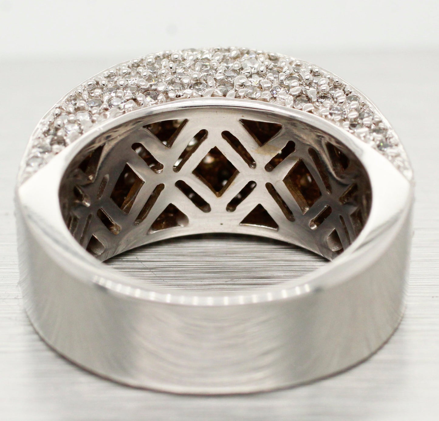 Sonia Bitton 2ctw Diamond Pave Large Band Ring | 14k White Gold