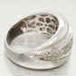 Sonia Bitton 1ctw Diamond Cluster Wave Band Ring | 14k White Gold
