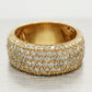 Sonia Bitton 2.00ctw Half Pave Diamond Band Ring | 18k Yellow Gold
