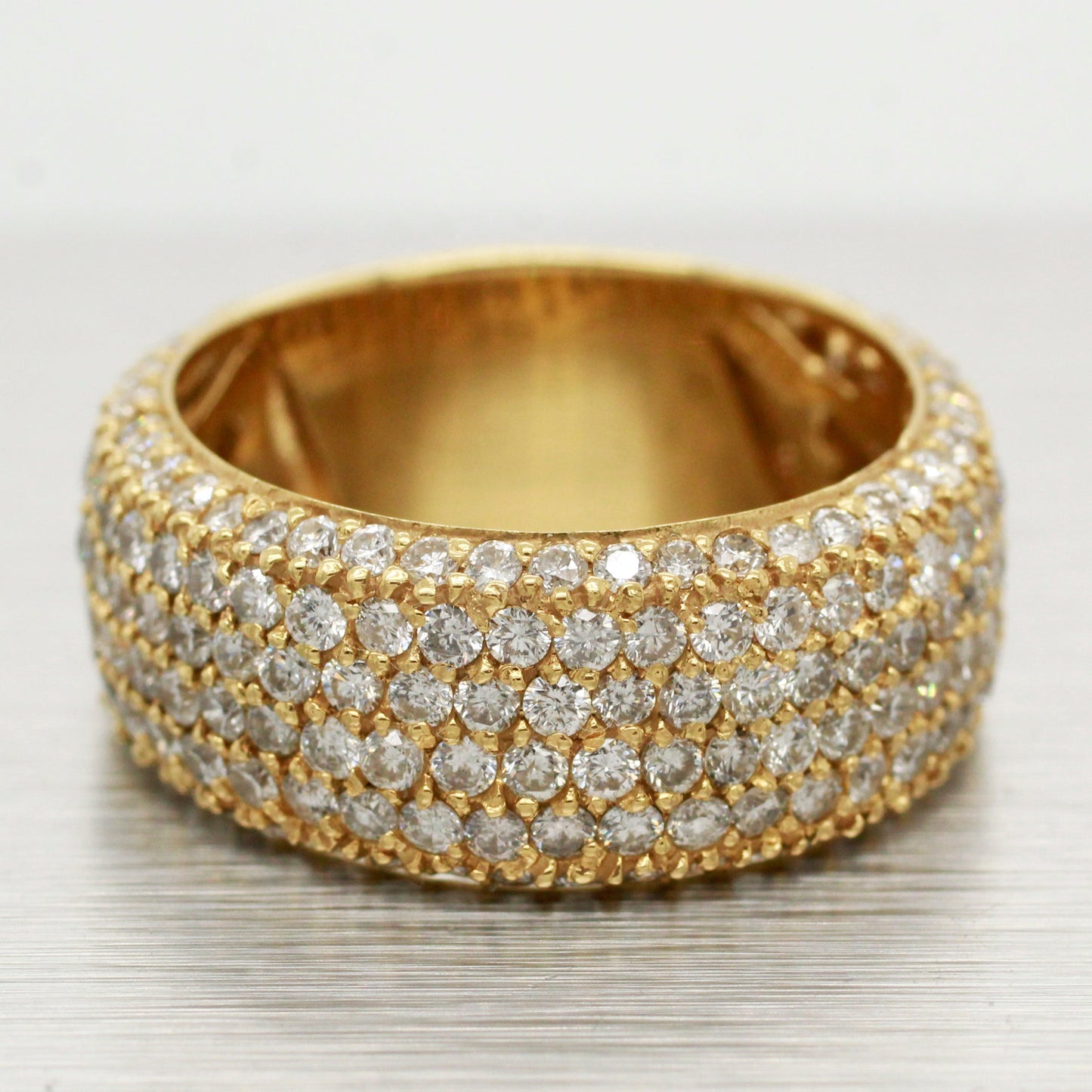Sonia Bitton 2.00ctw Half Pave Diamond Band Ring | 18k Yellow Gold