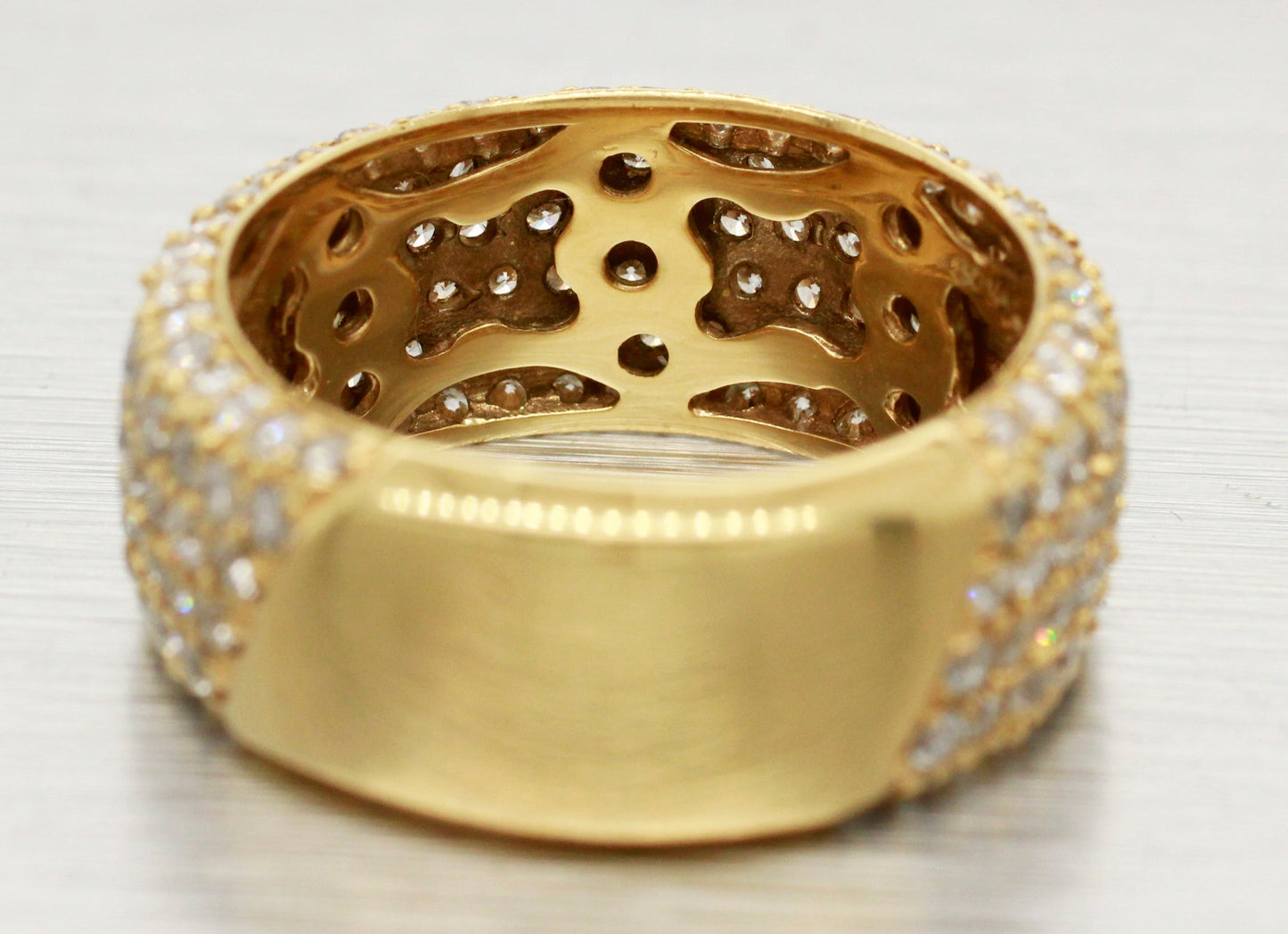 Sonia Bitton 2.00ctw Half Pave Diamond Band Ring | 18k Yellow Gold