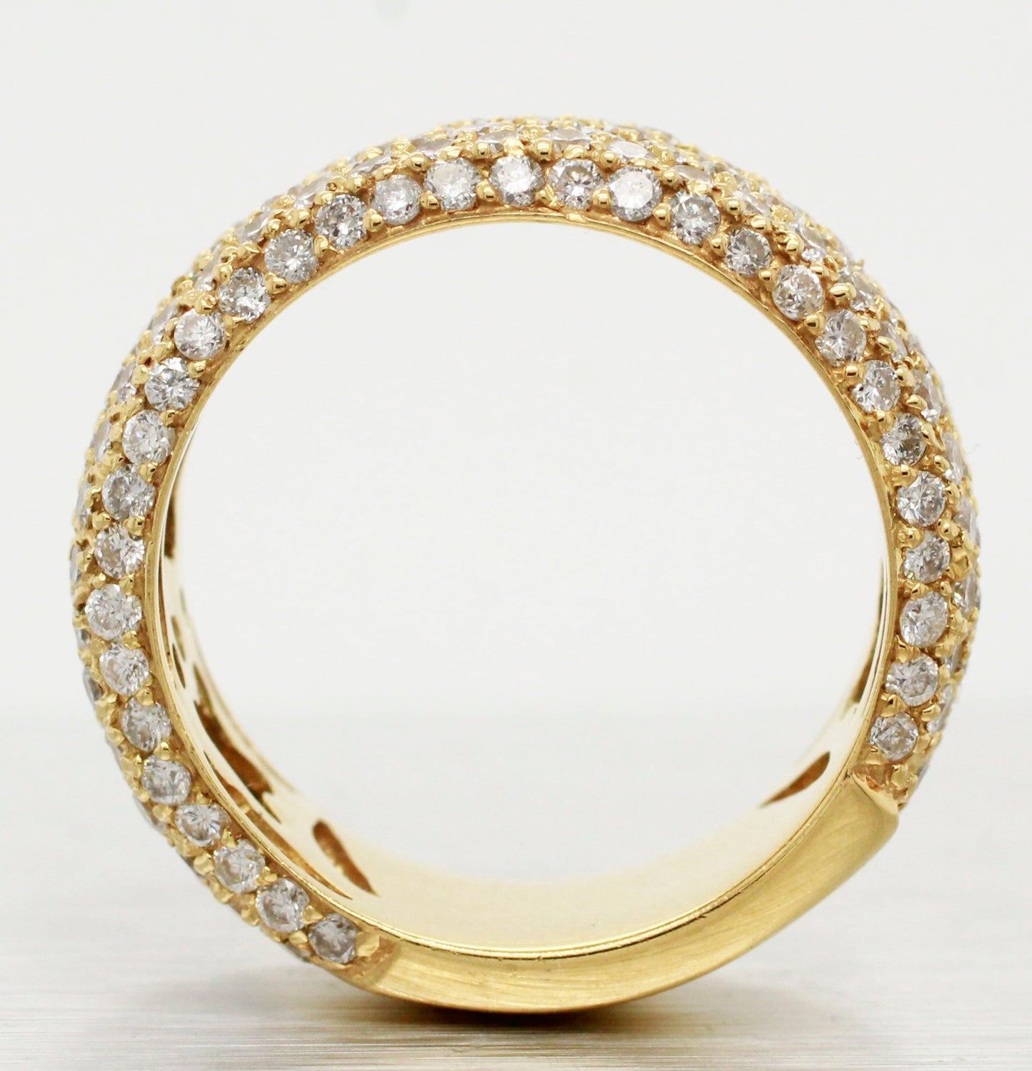Sonia Bitton 2.00ctw Half Pave Diamond Band Ring | 18k Yellow Gold