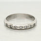Vintage 0.07ctw Diamond Small Wedding Band - Thin Platinum Ring - Size 5.50