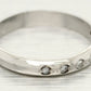 Vintage 0.07ctw Diamond Small Wedding Band - Thin Platinum Ring - Size 5.50