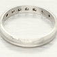 Vintage 0.07ctw Diamond Small Wedding Band - Thin Platinum Ring - Size 5.50