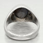 Men's Modern 7ct Blue Star Sapphire Band Ring  - 18k White Gold | Size 10.5