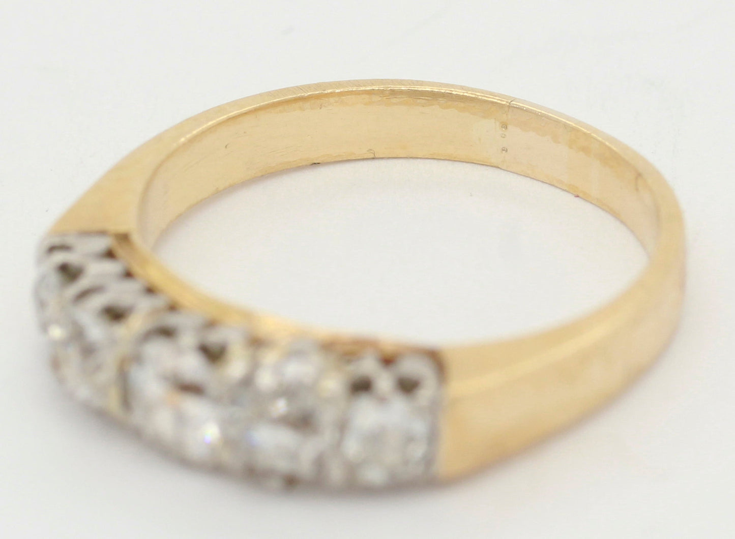 Antique Art Deco 0.60ctw Single Row Diamond Band Ring - 14k Yellow Gold