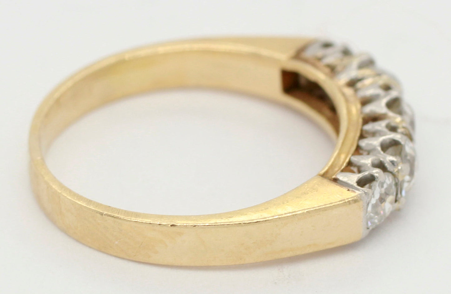 Antique Art Deco 0.60ctw Single Row Diamond Band Ring - 14k Yellow Gold