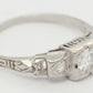 Antique Art Deco 0.25ctw Diamond Three Stone Ring in 900 Platinum | Size 6.25