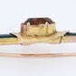Antique Victorian Scottish Citrine Bloodstone & Agate Sword & Shield Gold Brooch