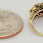 Antique Art Deco 0.30ctw Sapphire & Diamond Filigree Band Ring - 14k Yellow Gold