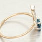 Antique Art Deco Blue Topaz & Diamond Masonic Ring - 18k Yellow Gold