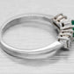 Vintage Oval 0.25ct Emerald & Diamond Accent Engagement Ring - 14k White Gold