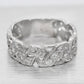 Antique Art Deco 1 ctw Diamond Braided Men's Wedding Band Ring - 14k White Gold