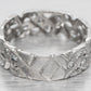 Antique Art Deco 1 ctw Diamond Braided Men's Wedding Band Ring - 14k White Gold