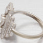 Antique Art Deco 1.40ctw Diamond Rectangular Cocktail Ring - 18k White Gold