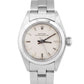 Ladies Rolex Oyster Perpetual 6718 24mm Silver Dial Stainless Steel Oyster Watch