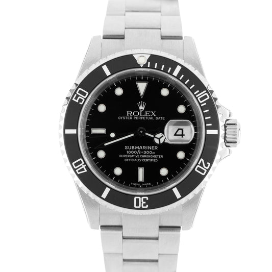Rolex, Rolex Submariner, Submariner, Rolex Submariner Date, Submariner Date, NOS Roles, New Old Stock Rolex, NOS, New Old Stock, Rolex Black Submariner, Black Sub, Rolex NO-HOLES, NO-HOLES, Rolex 16610, 16610