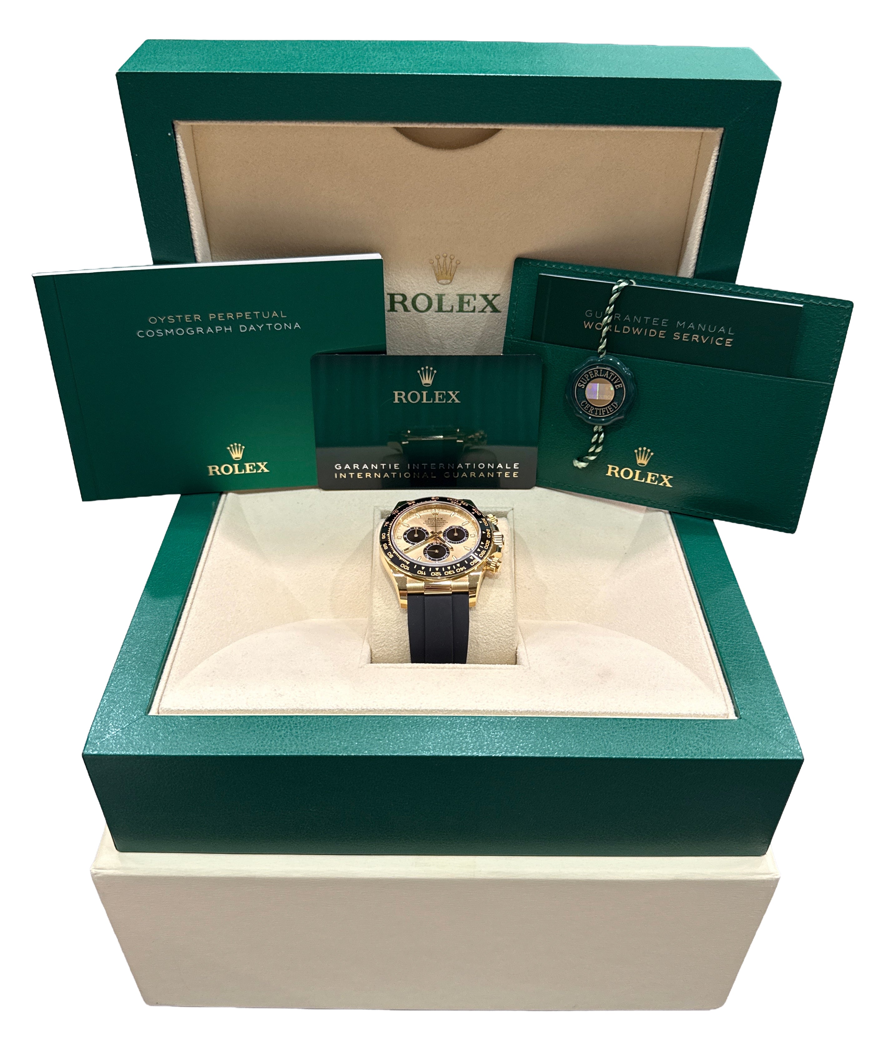 NOS 2024 PAPERS Rolex Daytona Oysterflex PIKACHU Champagne 18K
