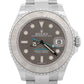 PAPERS Rolex Yacht-Master RHODIUM Gray Blue 37mm 950 Platinum Steel 268622 BOX