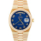 Rolex OysterQuartz Day-Date 18K Factory Blue Computer Arabic 19018 Box Papers