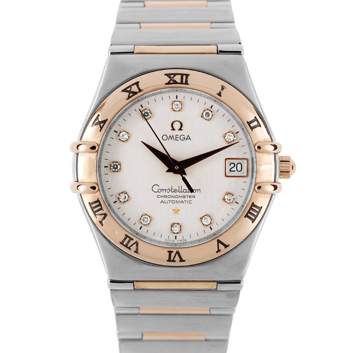 Omega, Omega Constellation, Omega Constellation 50 Year, Constellation, Constellation 50 Year, Omega Anniversary, 50 Year Anniversary, Omega 1304.35.00, 1304.35.00, Omega 13043500, 13043500, Omega Silver Dial, Silver Dial, Omega Diamond, Omega Two-Tone, Omega Rose Gold, Two-Tone, Rose Gold, Omega Motiff