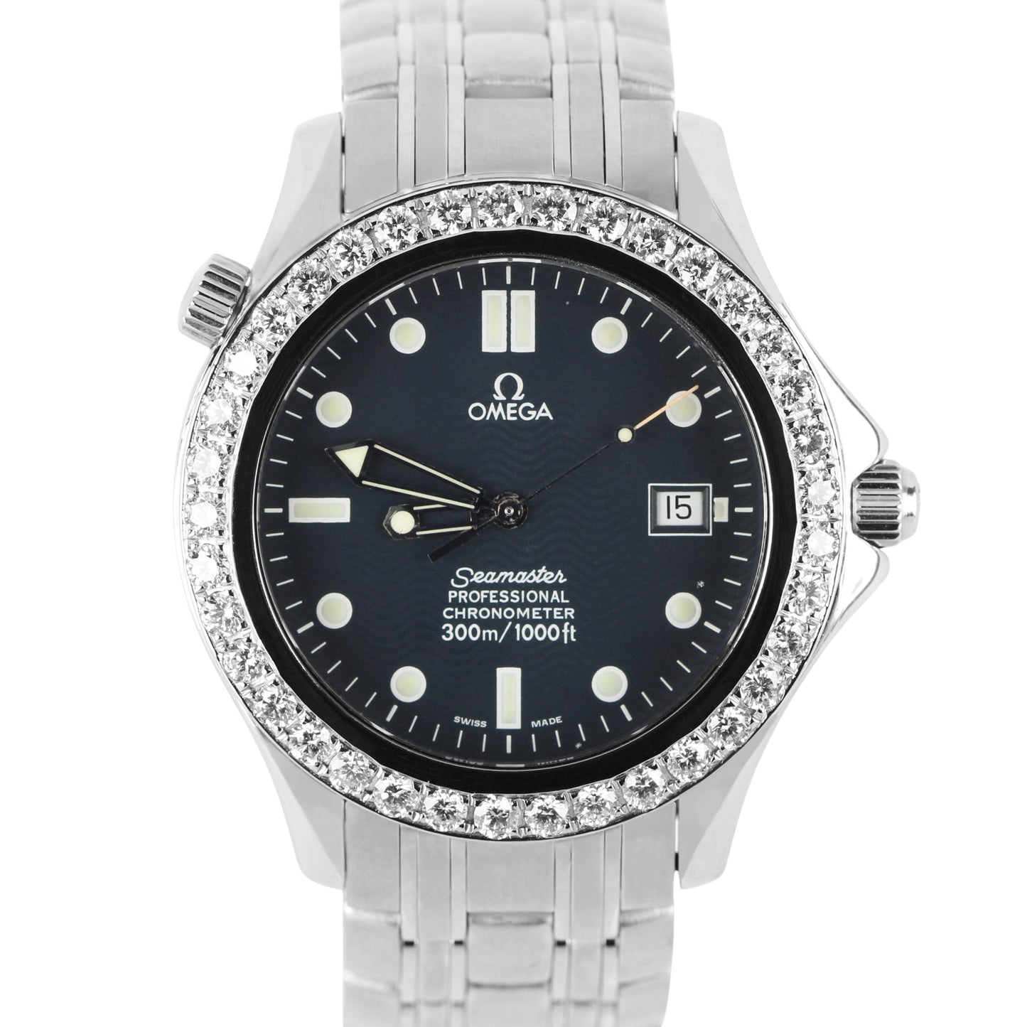 Omega, Omega Seamaster, Seamaster, Omega Blue Wave, Blue Wave, Omega DIAMOND Bezel, Diamond Bezel, Omega 2531.80.00, Omega 25318000, 2531.80.00 25318000