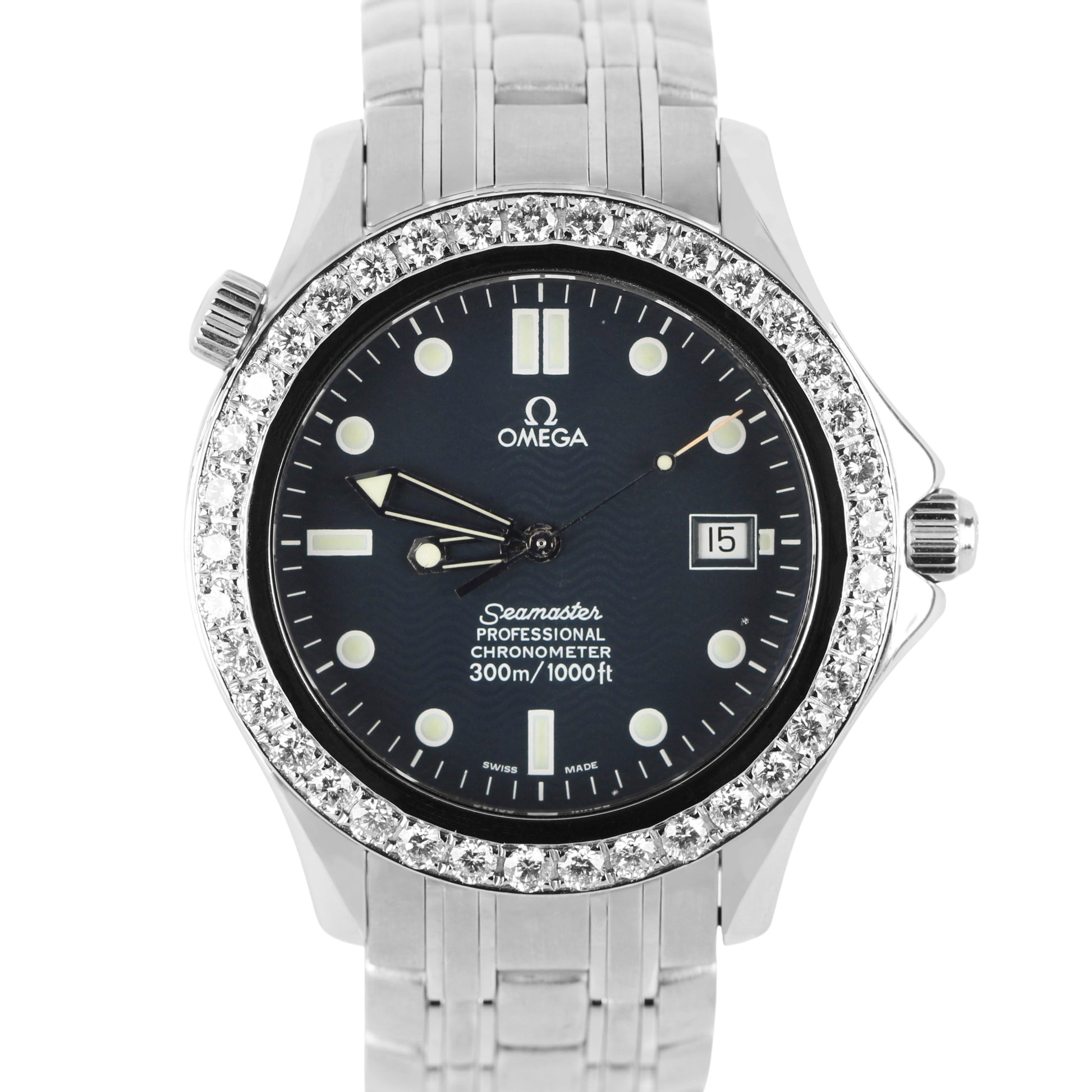 Omega, Omega Seamaster, Seamaster, Omega Blue Wave, Blue Wave, Omega DIAMOND Bezel, Diamond Bezel, Omega 2531.80.00, Omega 25318000, 2531.80.00 25318000