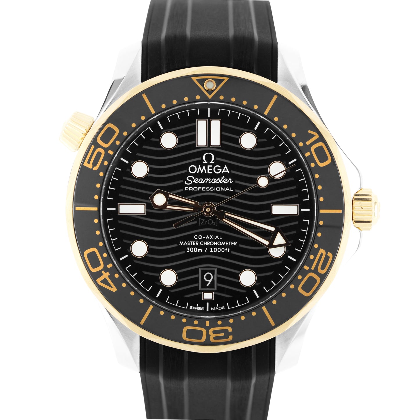 Omega, Omega Seamaster, Seamaster, Omega Two-Tone, Two Tone Omega, Omega 210.22.42.20.01.001, 210.22.42.20.01.001, 21022422001001, Omega Black Wave